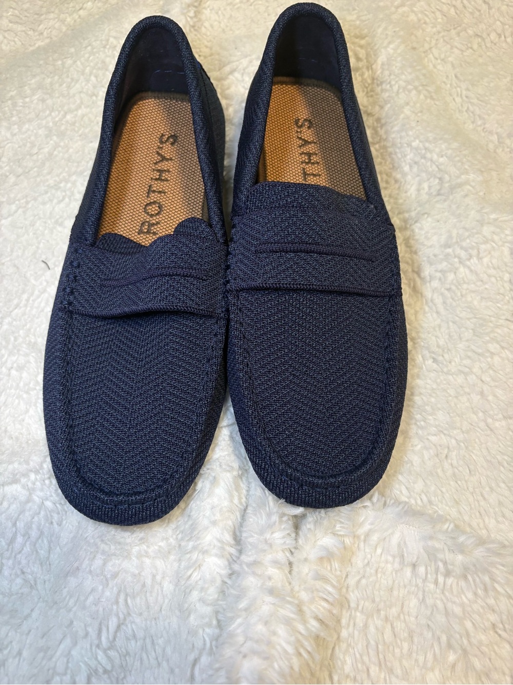 Rothy's Navy Knit Penny Loafers